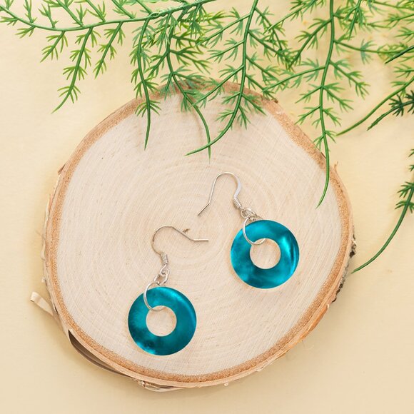 Recycled Vintage Mason Jar Hoop Earrings - Picture 3 of 6